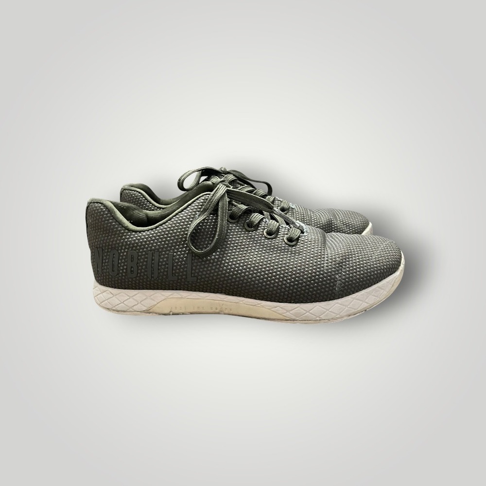 NOBULL Trainer Women 7.5 Army Green SuperFabric Training‎ Sneakers Workout Shoes